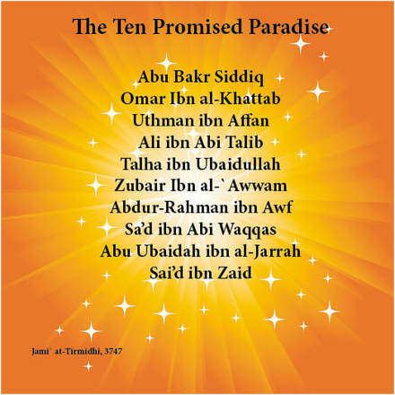 Infographic names of the Ten Promised Paradise