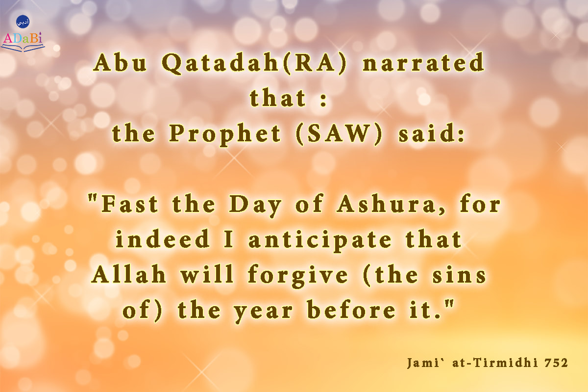 ADaBi Islamic books, hadith fasting Ashura, 